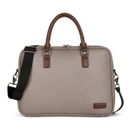 Bugatti Sedona Bugatti Contrast Collection Briefcase Bag, Fits Most 14in Laptop, Gray EXB2161BU-GREY